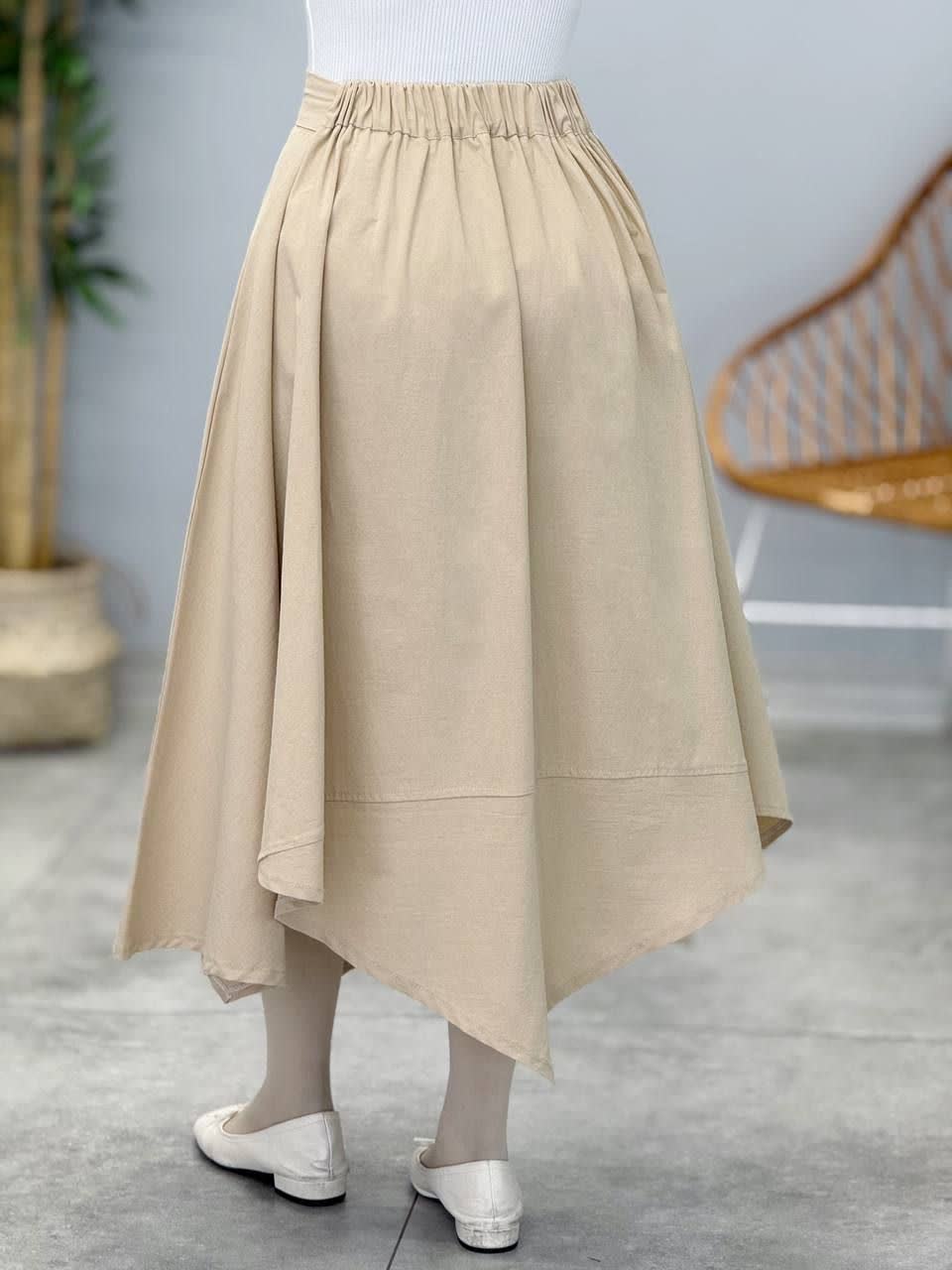 3383-دامن لینن دالبری