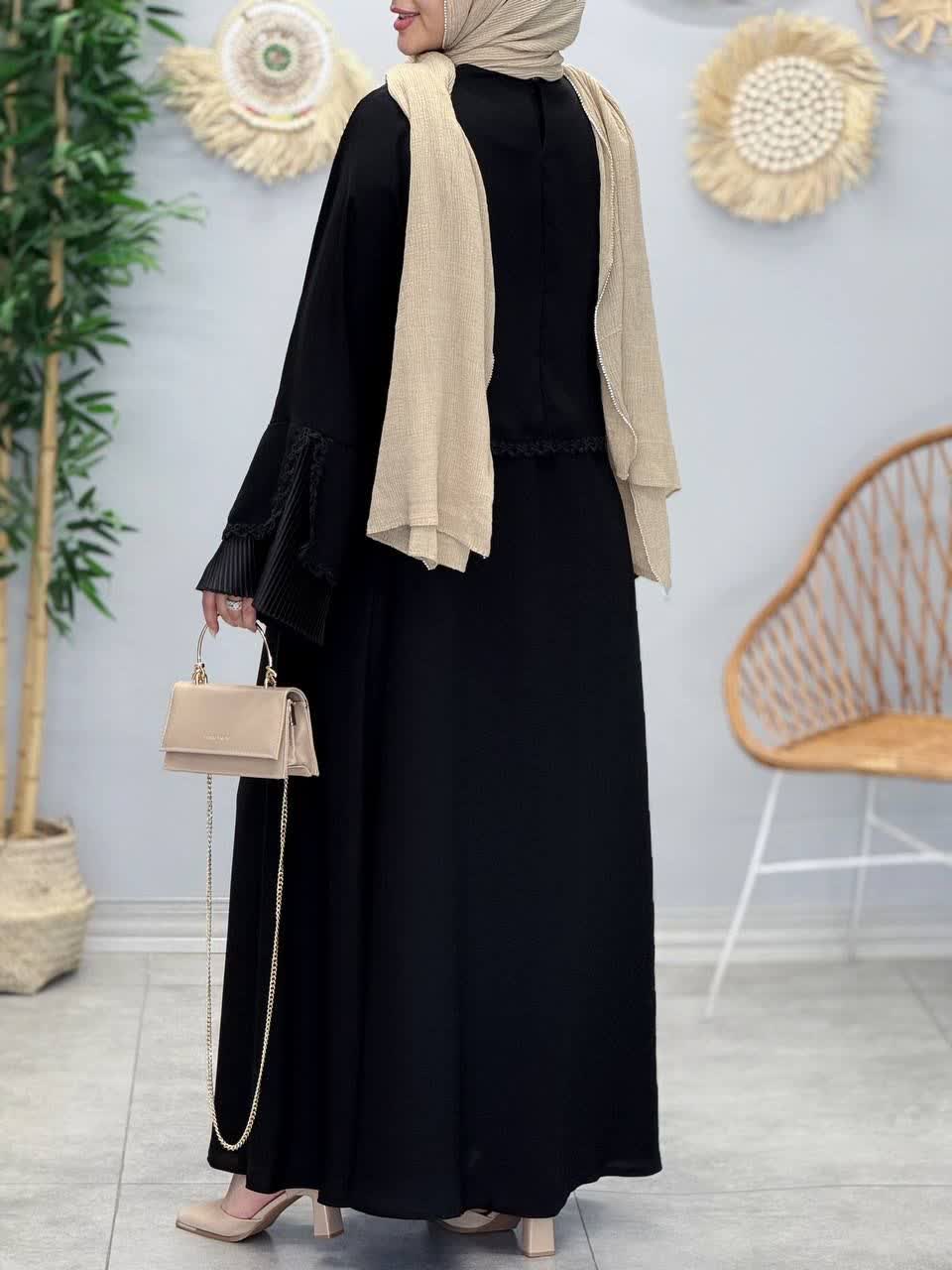 3388-عبای دوتیکه پاپیون