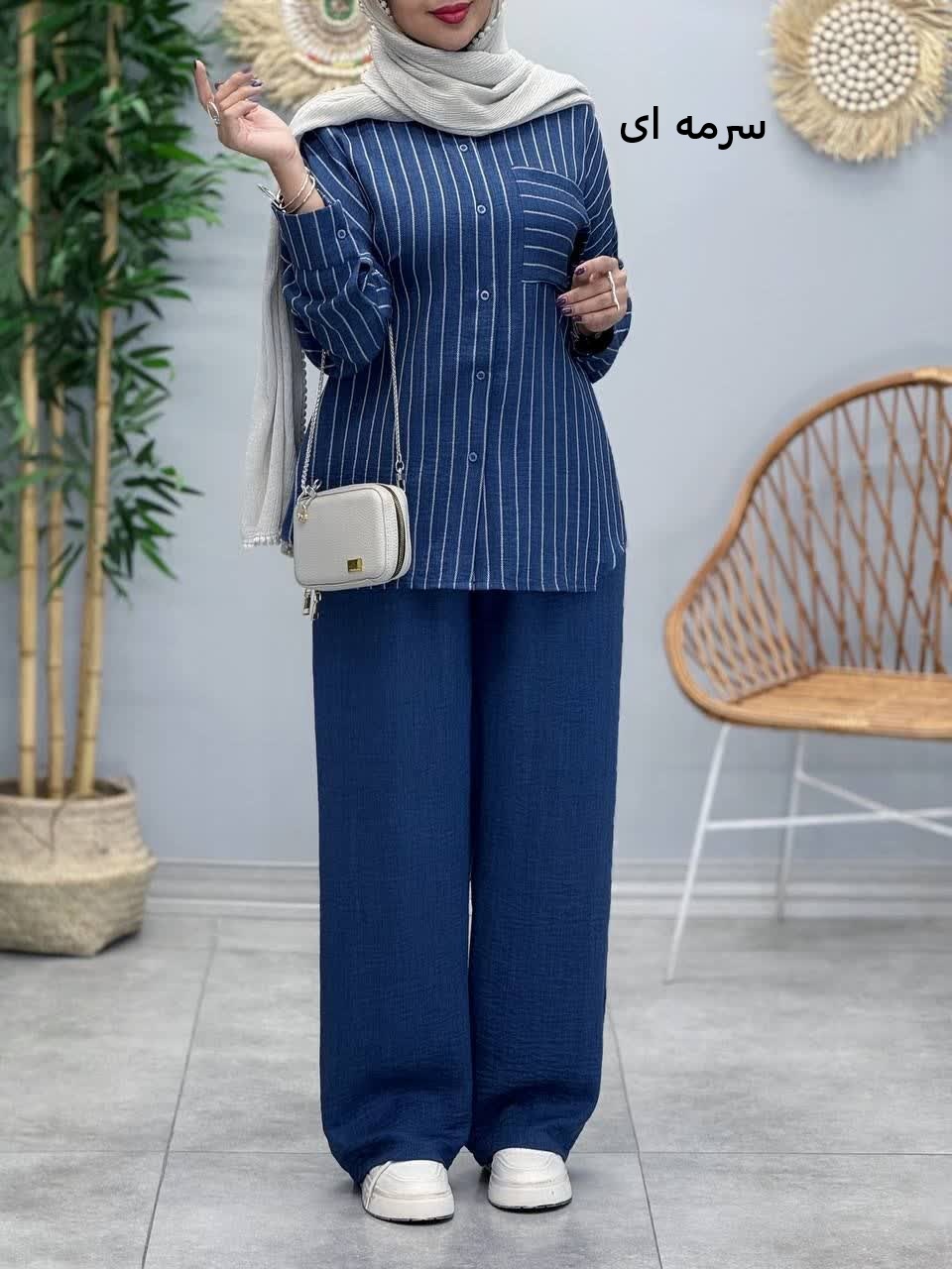 3390-شومیز شلوار هیوا