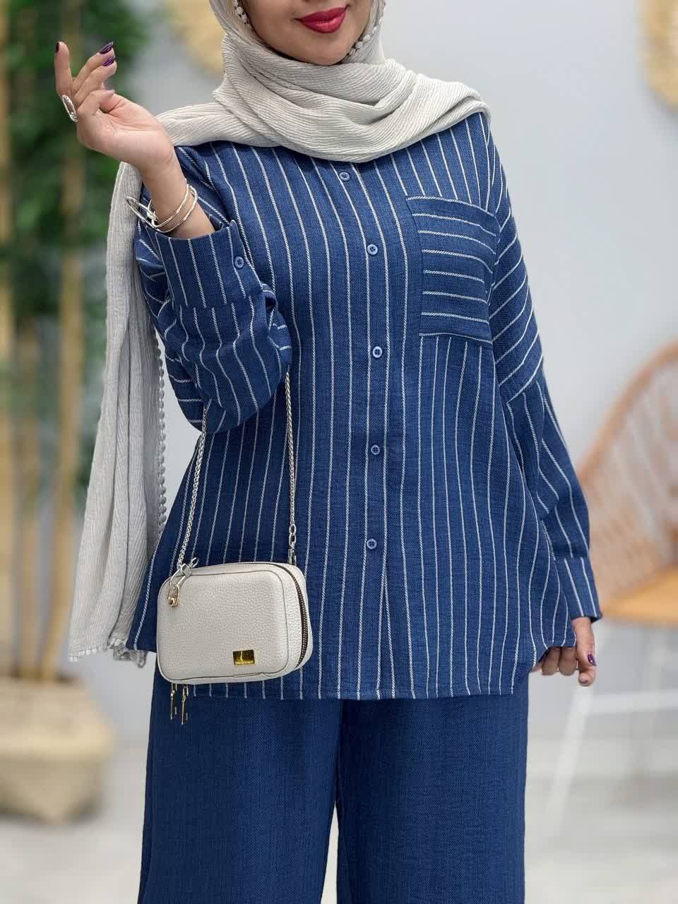 3390-شومیز شلوار هیوا