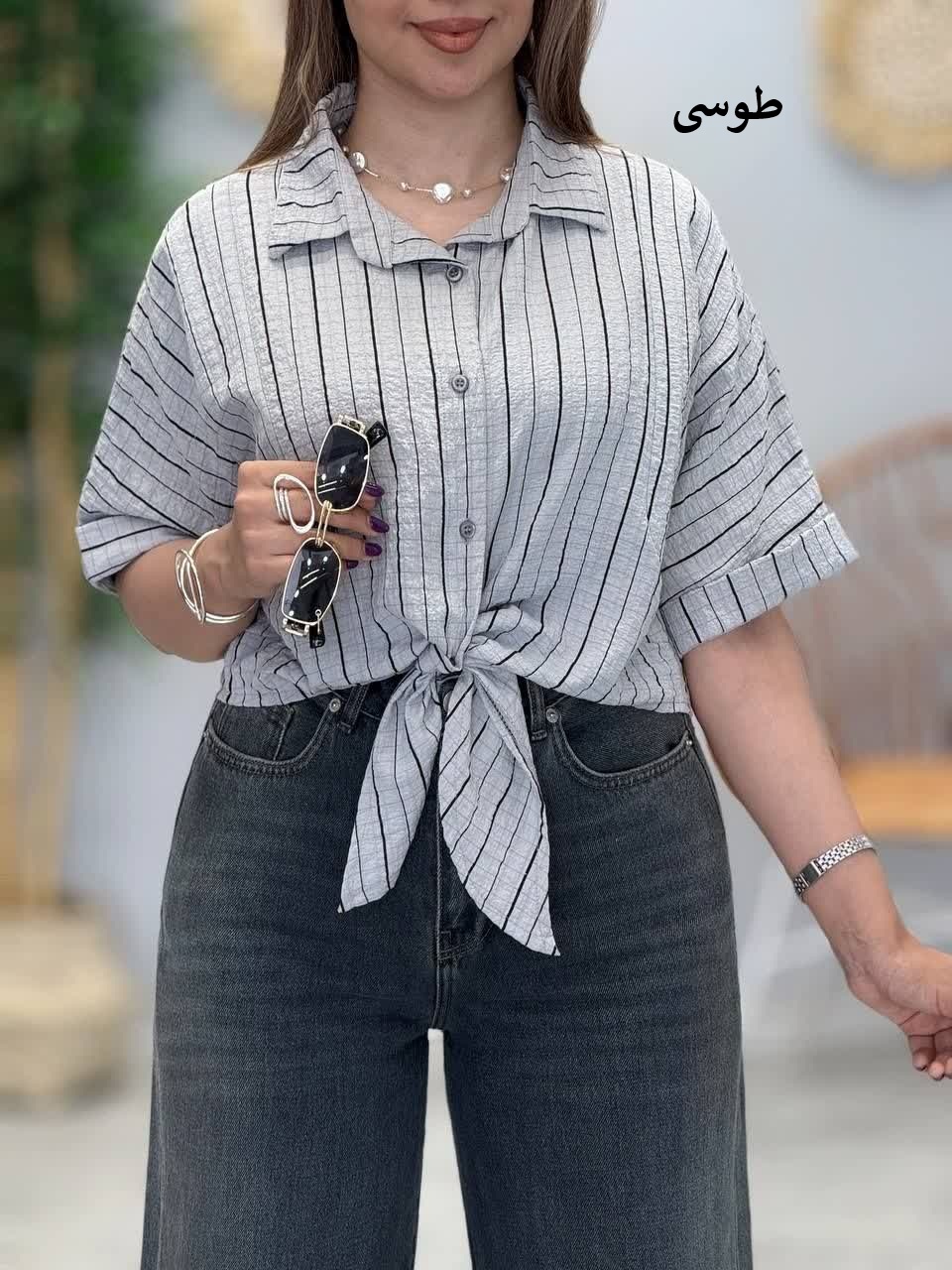 3391-شومیز گره ای پری