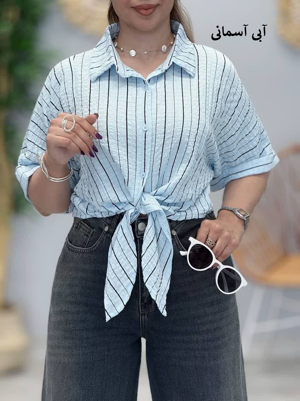 3391-شومیز گره ای پری