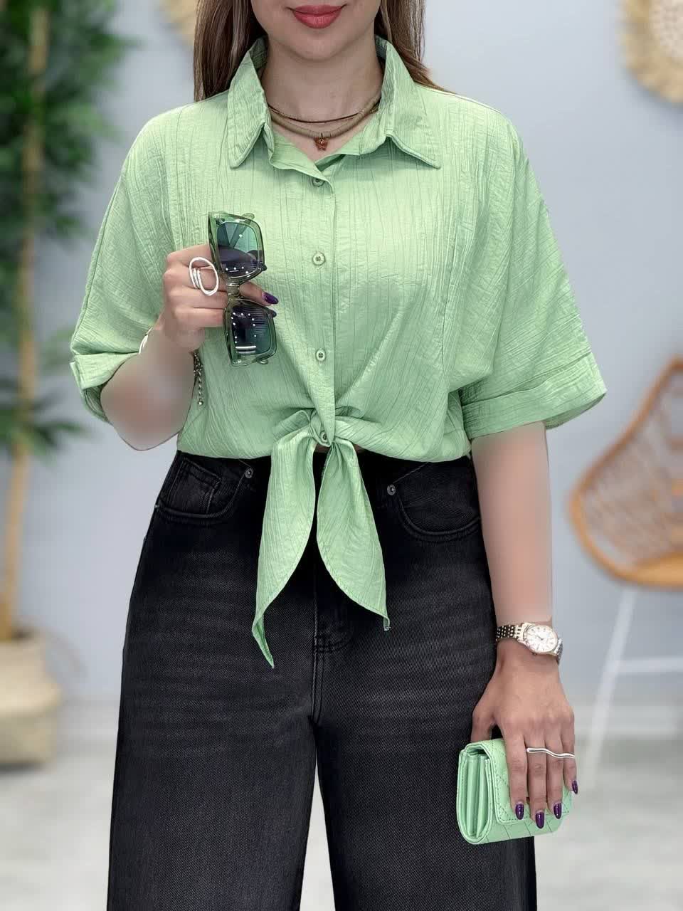 3394-شومیز گره ای مینو