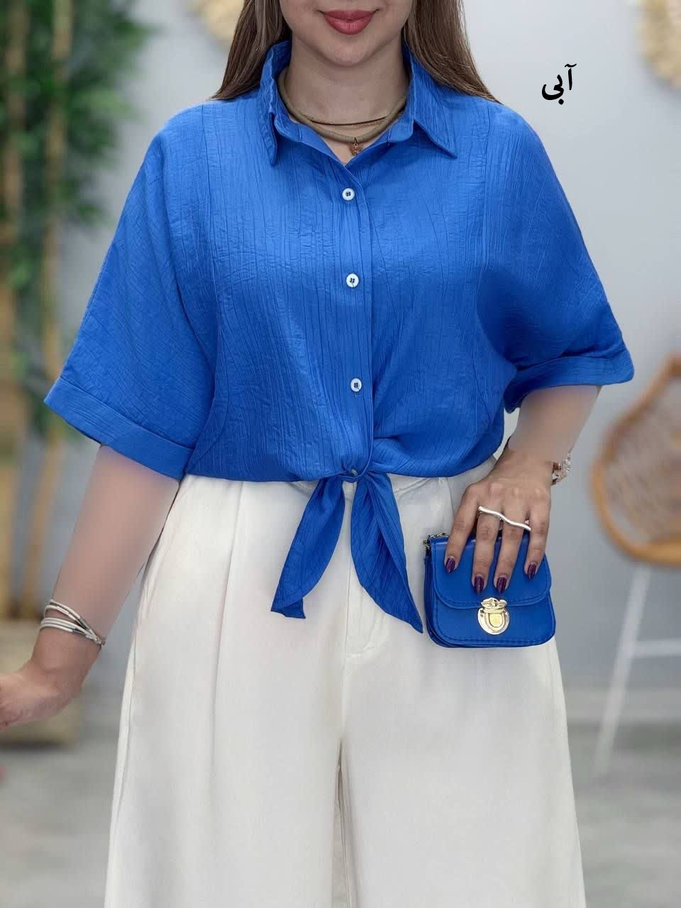 3394-شومیز گره ای مینو