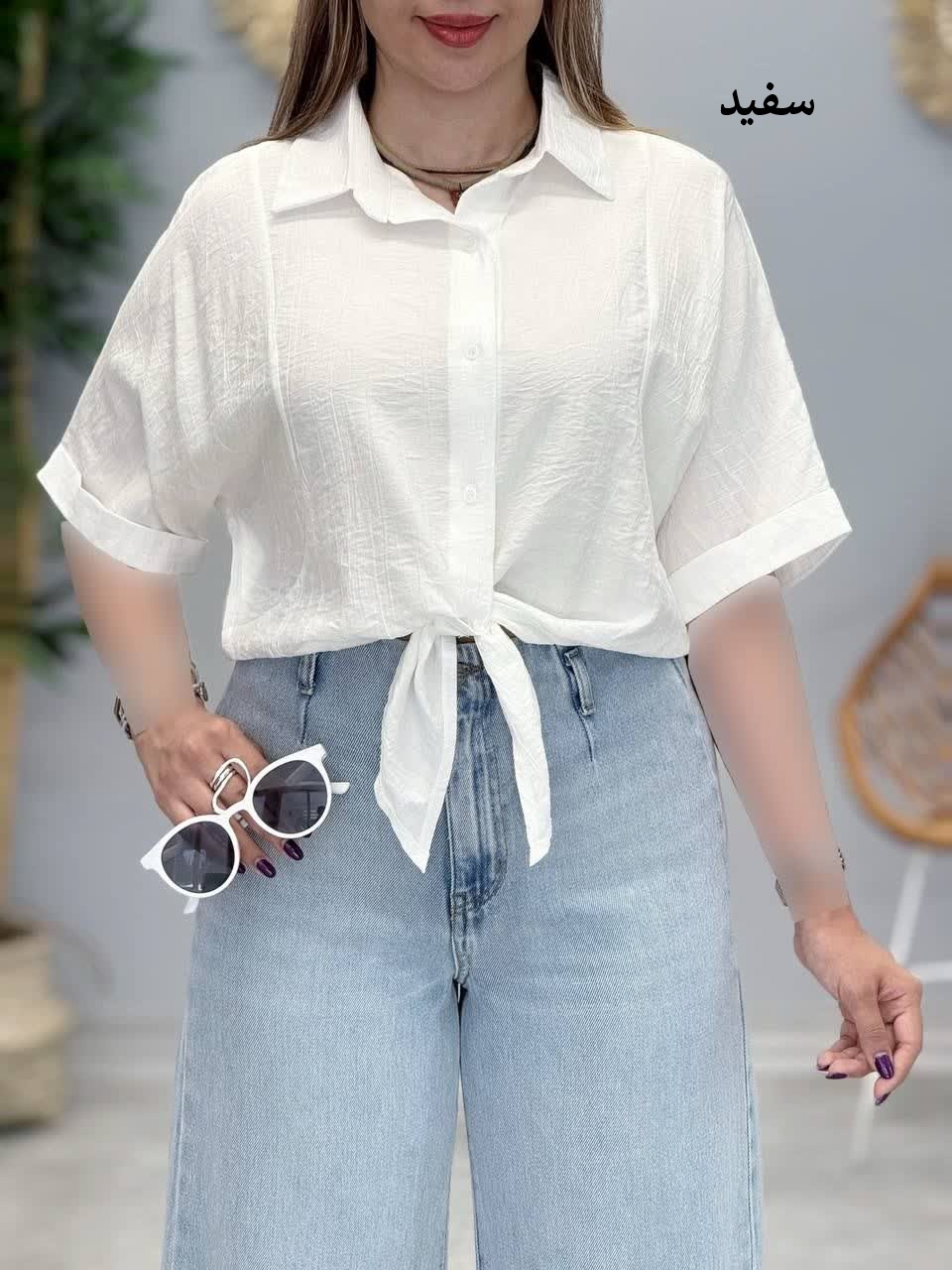 3394-شومیز گره ای مینو