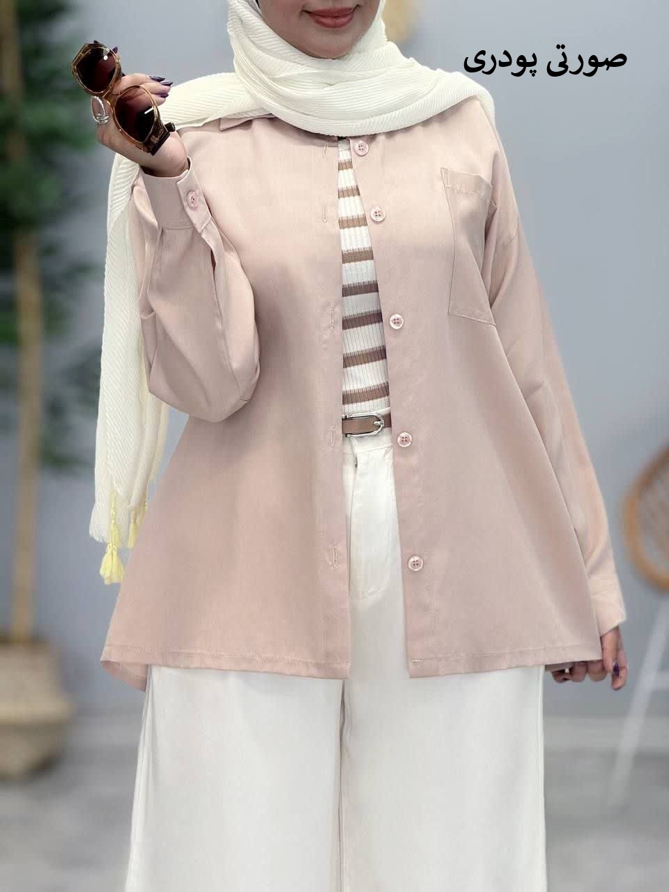 3400-شومیز سیلک کوتون