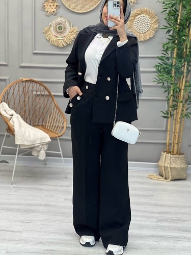 1202-کت و شلوار مزونی نیلی