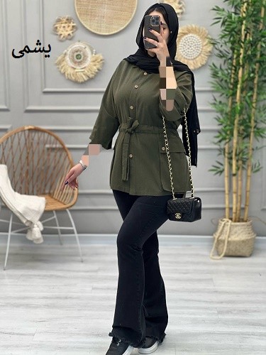 1206-مانتو کتان میلان