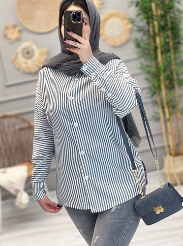 1208-شومیز مانتویی زبرا