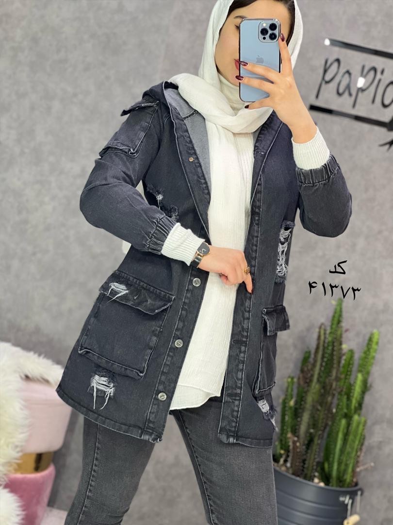 2227_مانتو جین ذغالی