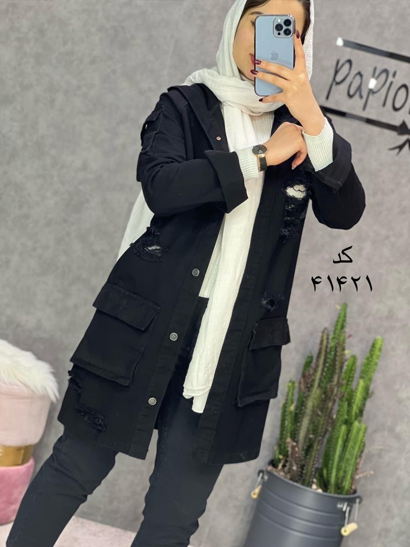 2226_مانتو جین مشکی