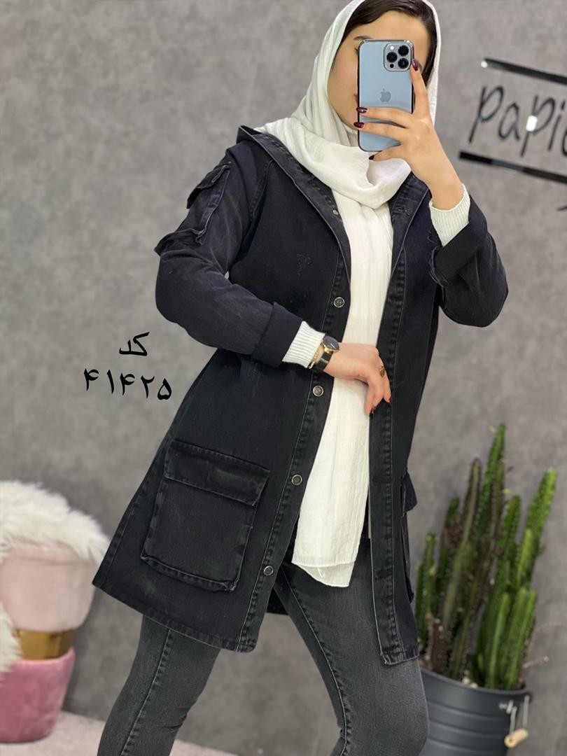 2227_مانتو جین ذغالی