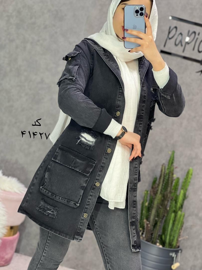 2227_مانتو جین ذغالی