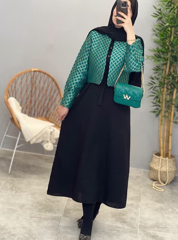 1244- کت و سارافون ژاکارد