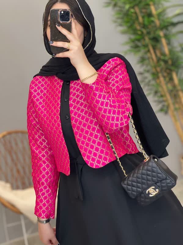 1244- کت و سارافون ژاکارد