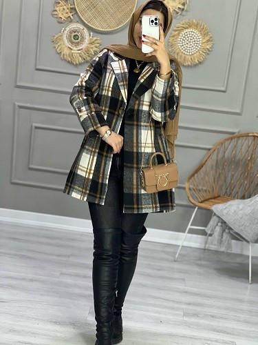 1012_پالتو چهارخونه پانیذ