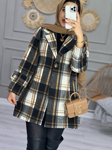 1012_پالتو چهارخونه پانیذ