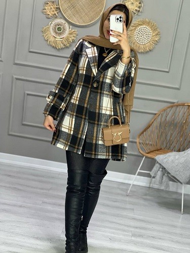 1012_پالتو چهارخونه پانیذ