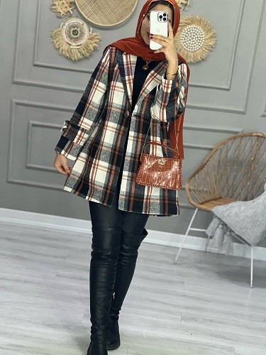 1012_پالتو چهارخونه پانیذ