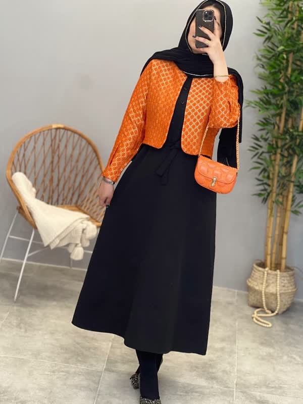 1244- کت و سارافون ژاکارد