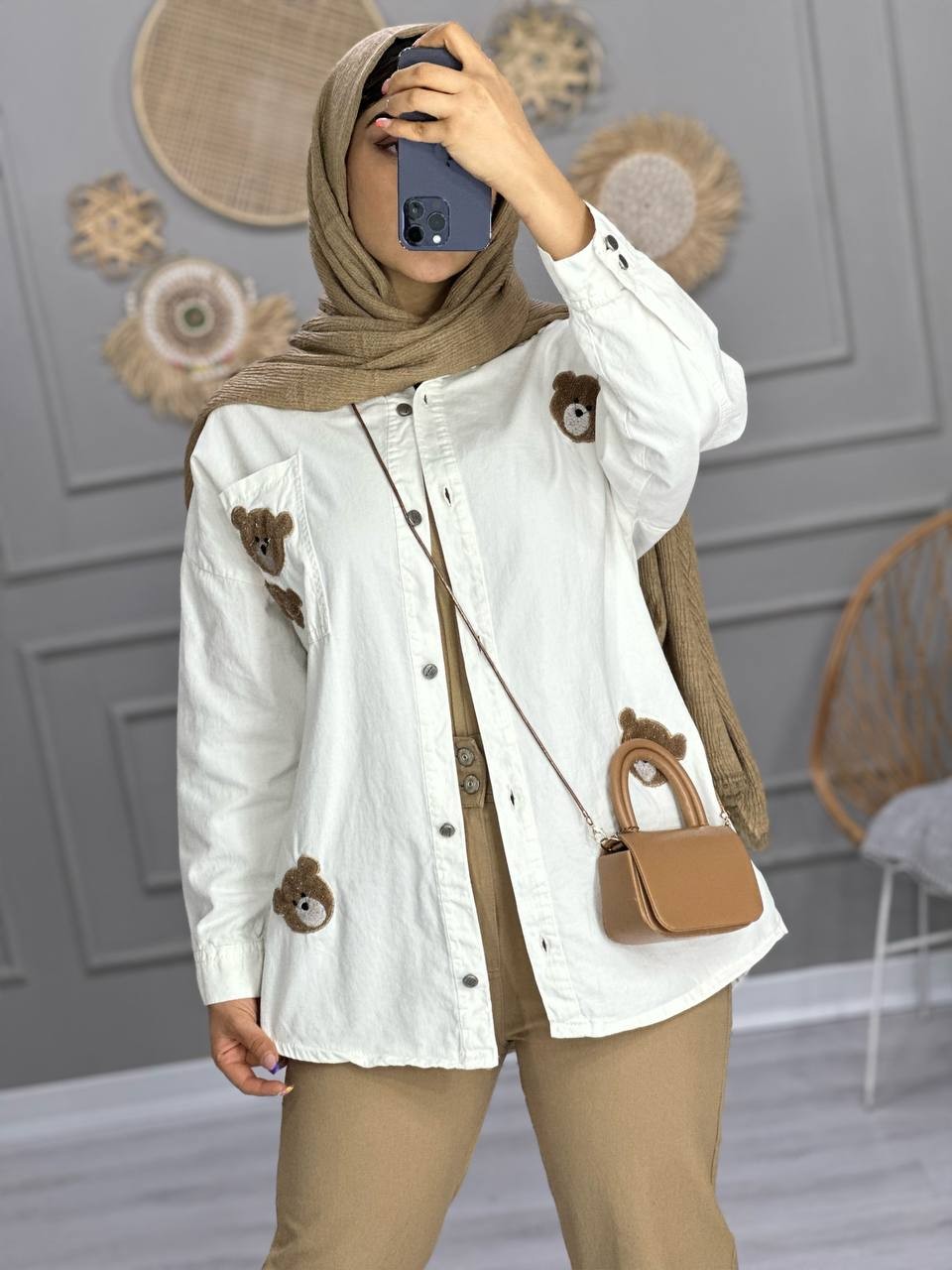 0804_شومیز کتان تدی نیوفیس