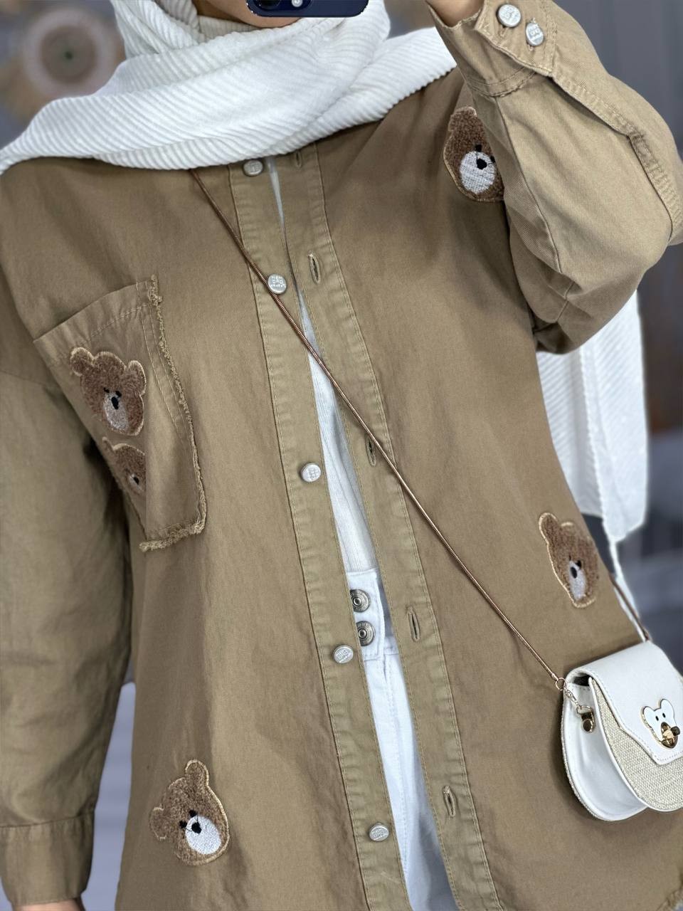 0804_شومیز کتان تدی نیوفیس