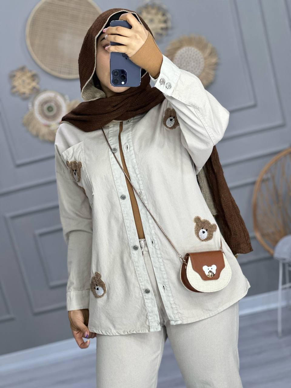 0804_شومیز کتان تدی نیوفیس