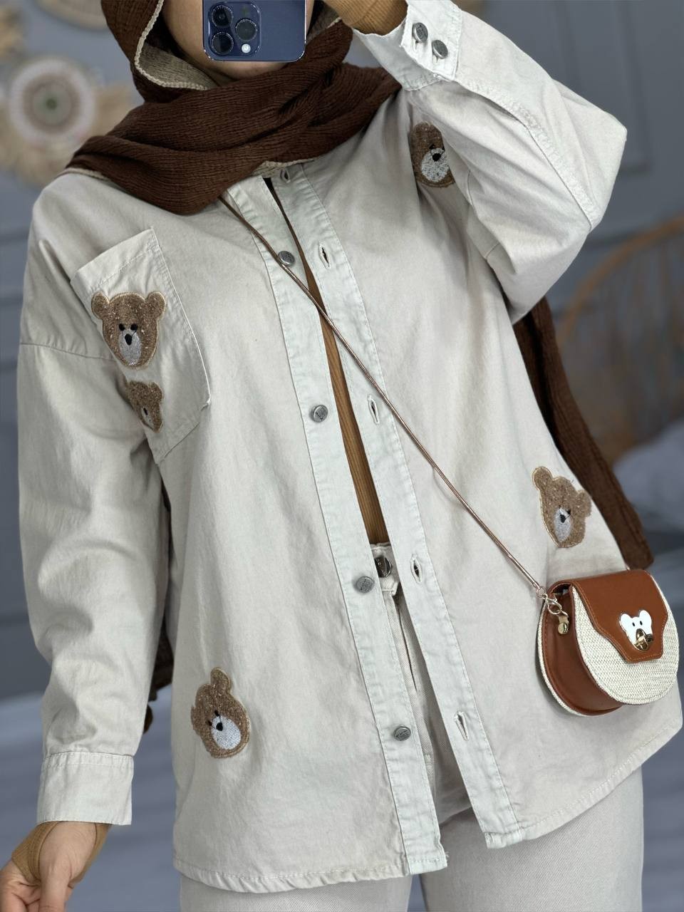 0804_شومیز کتان تدی نیوفیس