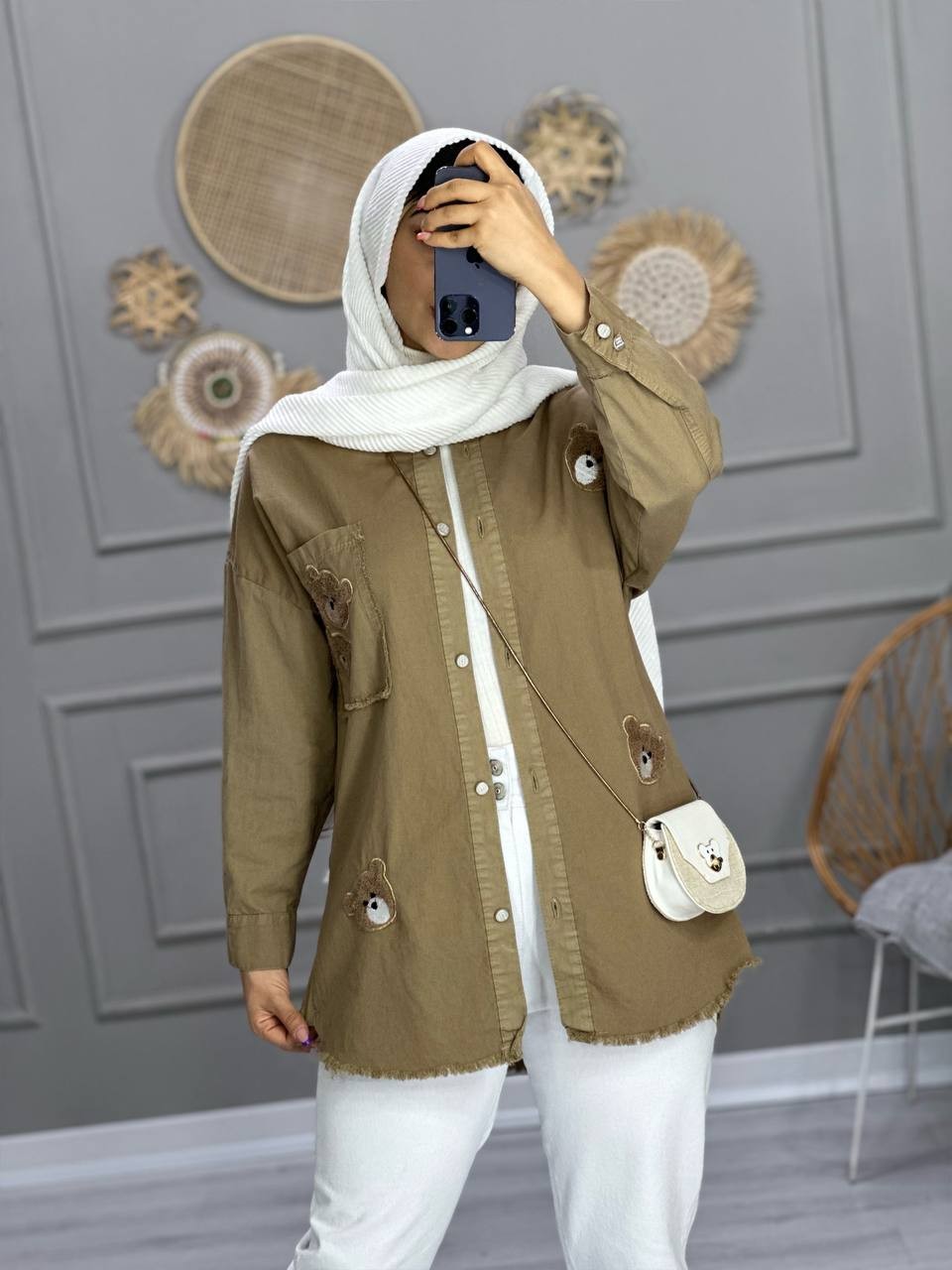 0804_شومیز کتان تدی نیوفیس