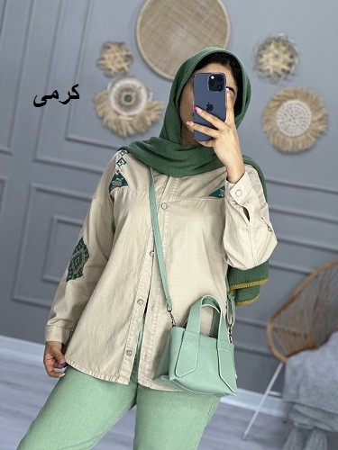 0821_ شومیز کتان نگار