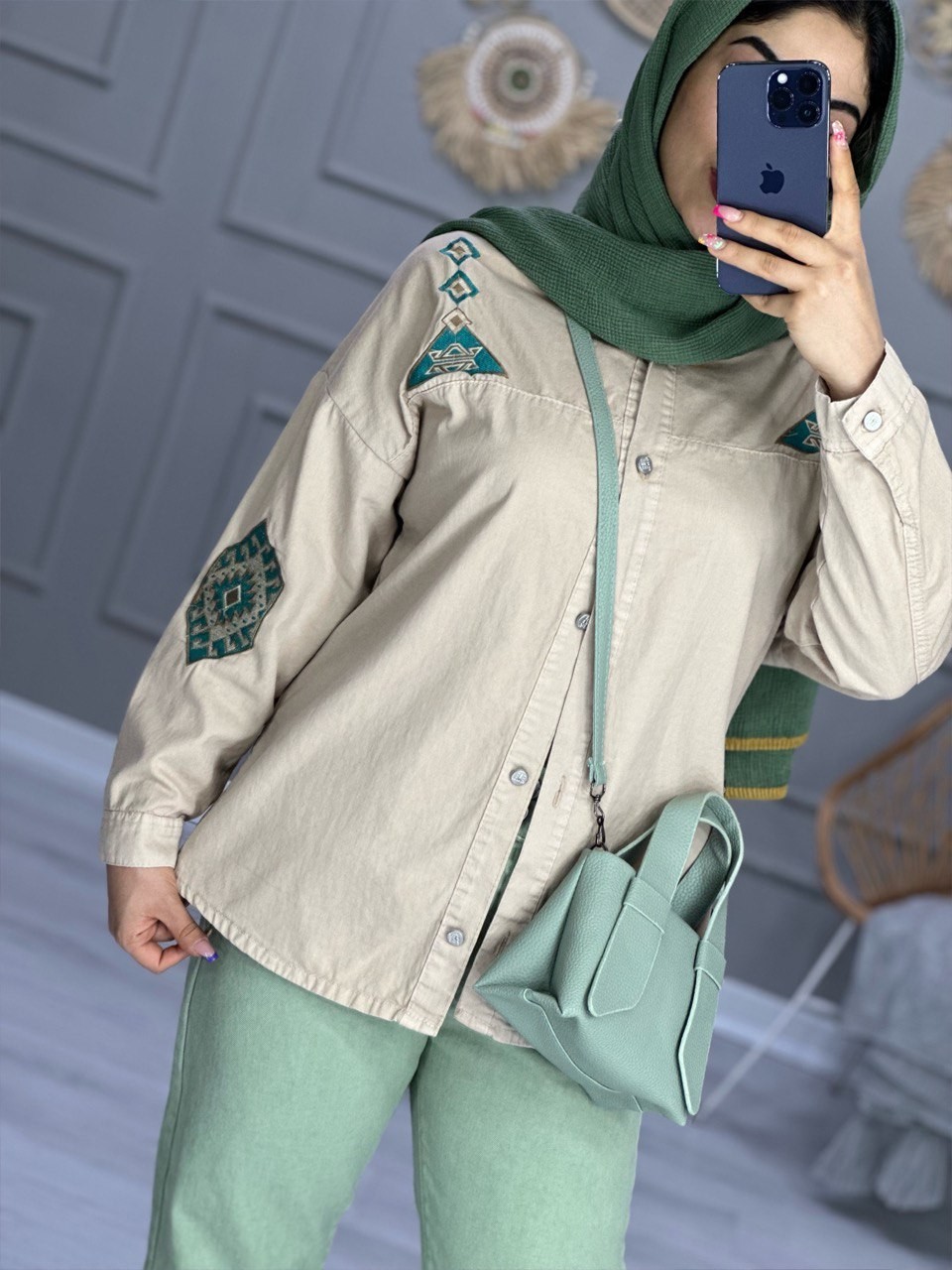 0821_ شومیز کتان نگار