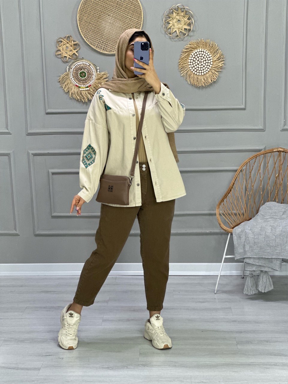 0821_ شومیز کتان نگار