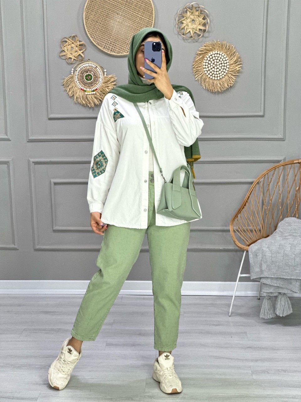 0821_ شومیز کتان نگار