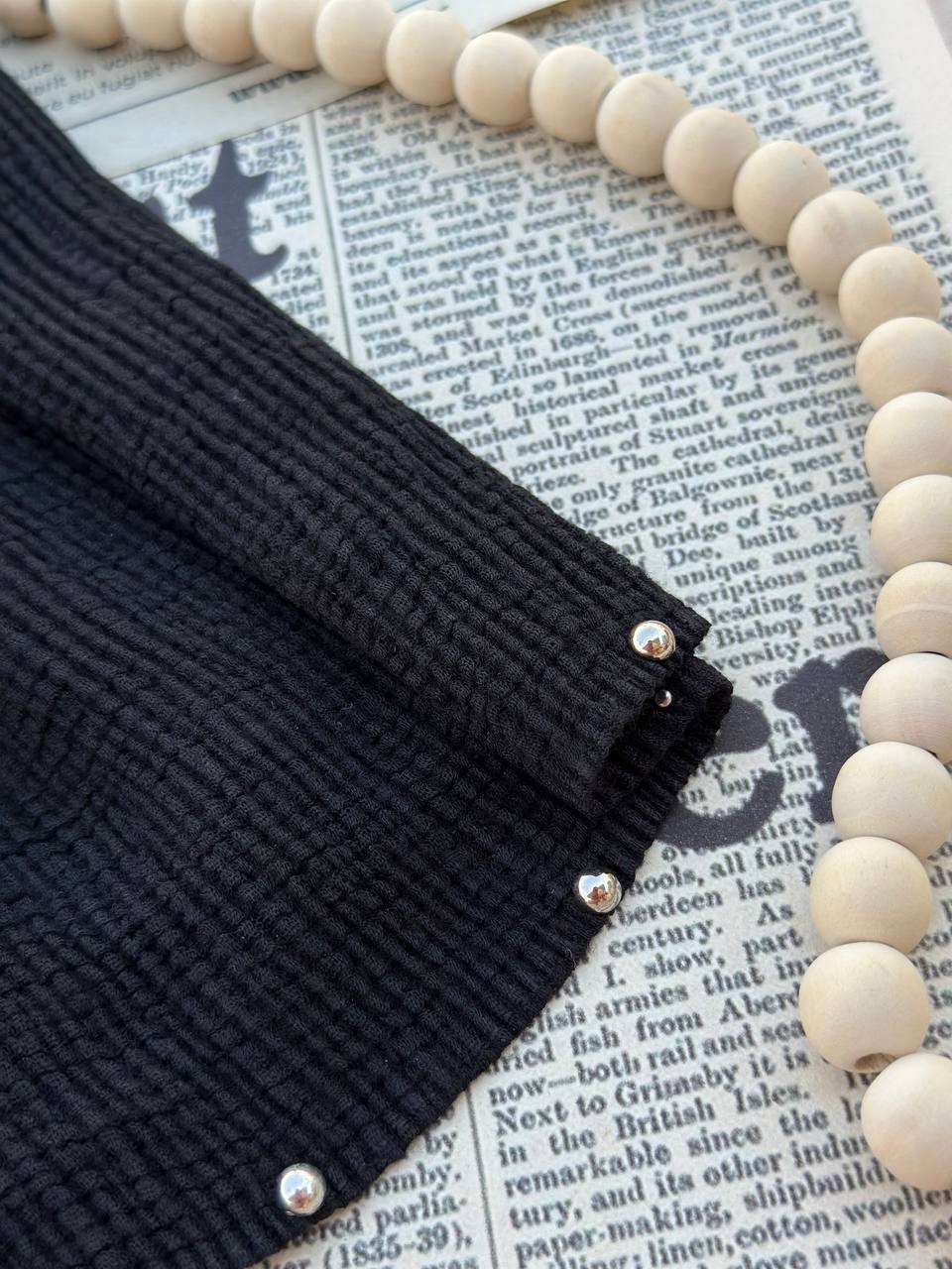 0166_شال مشکی مروارید