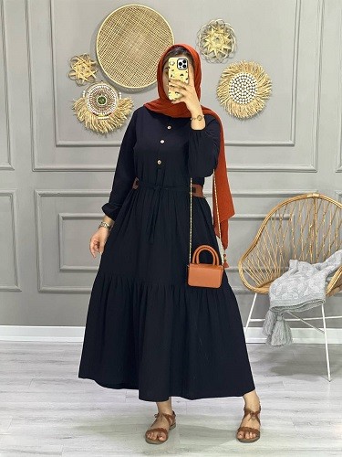 0745_مانتو پیراهنی اطلس