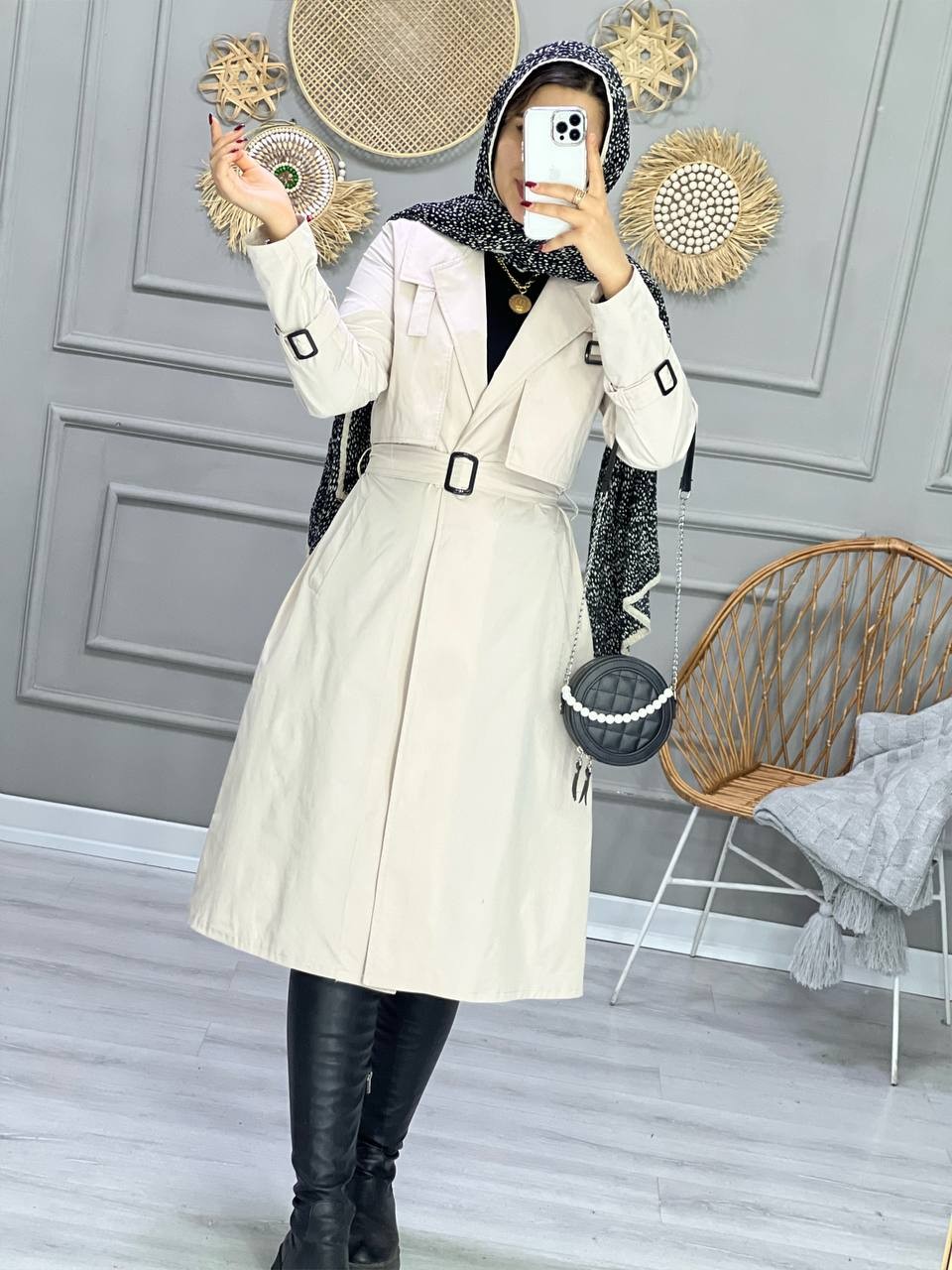 0864_بارونی شنل دار مانا