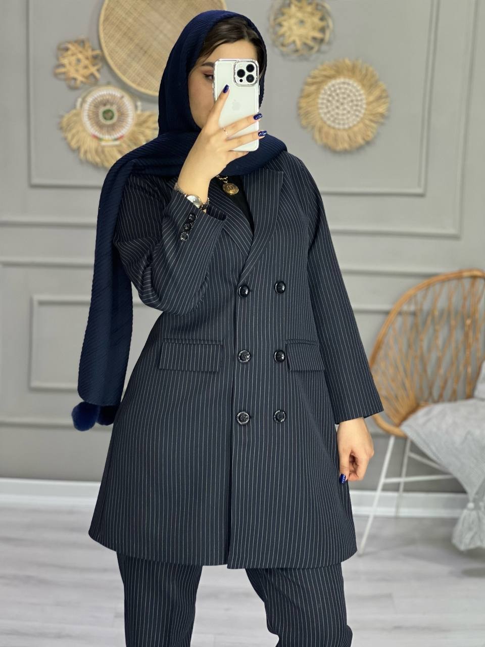 0866- کت شلوار اداری 6 دکمه