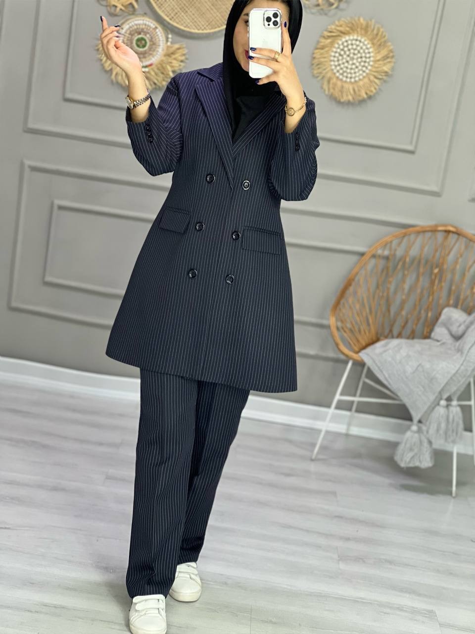 0866- کت شلوار اداری 6 دکمه