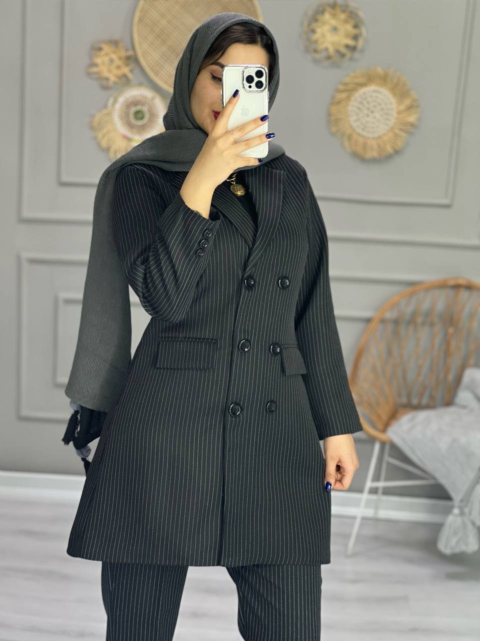 0866- کت شلوار اداری 6 دکمه