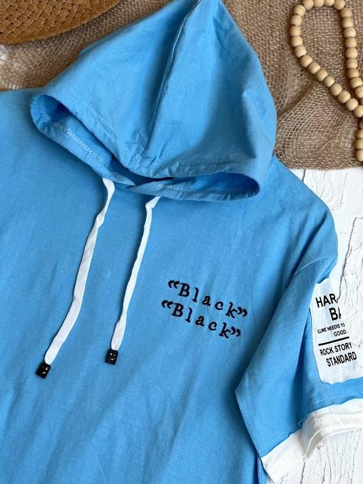 1456- تیشرت کلاهدار کد 009