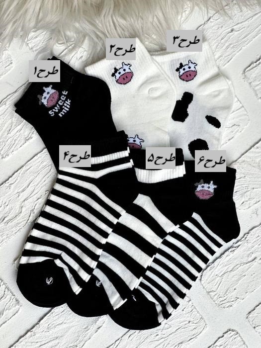 1470- جوراب طرح گاو کد 0006