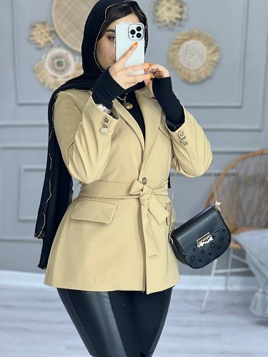 1001_کت مزونی ژاکلین