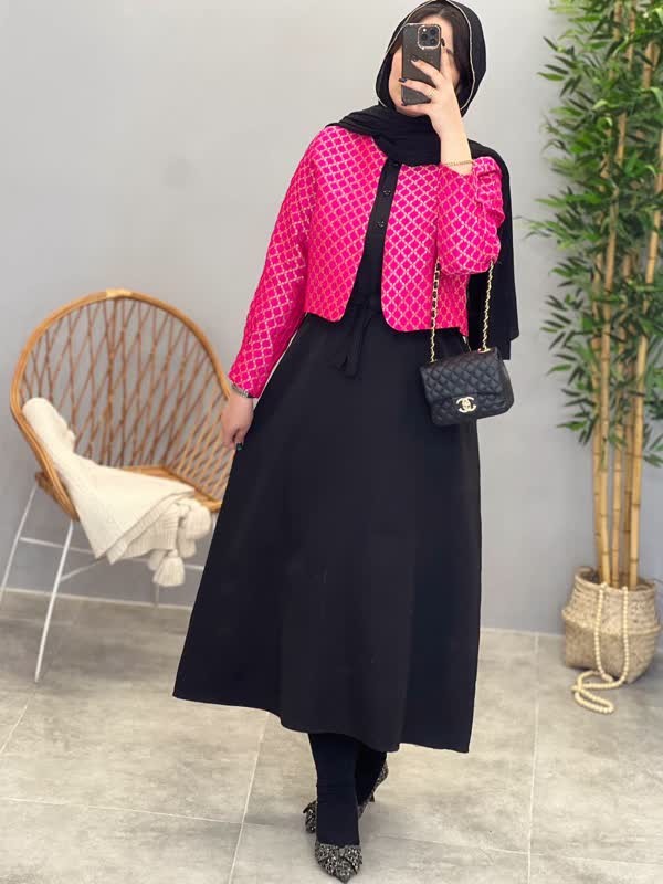 1244- کت و سارافون ژاکارد