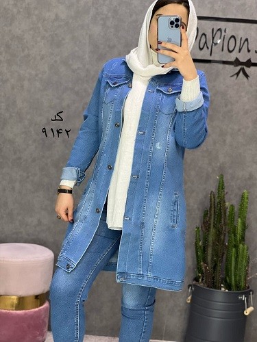 2223_مانتو جین آبی