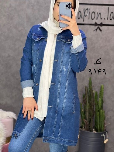 2222_مانتو جین آبی