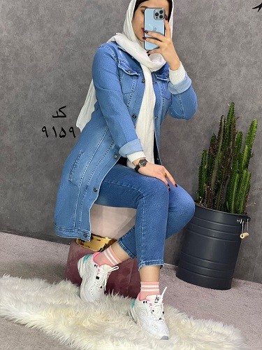 2222_مانتو جین آبی