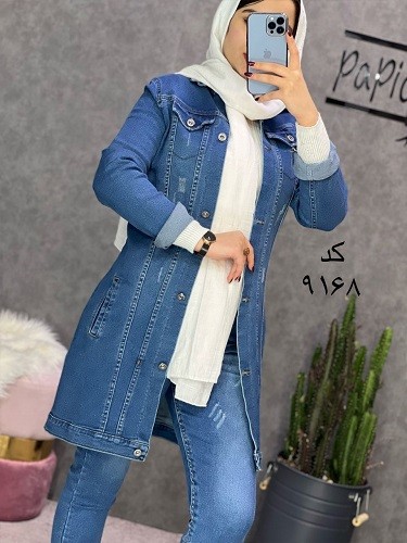 2222_مانتو جین آبی