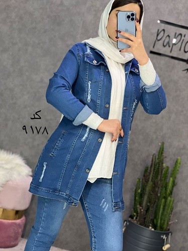 2222_مانتو جین آبی