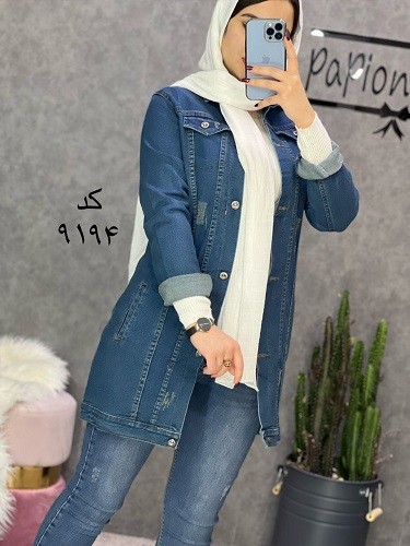 2223_مانتو جین آبی