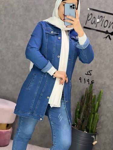 2223_مانتو جین آبی